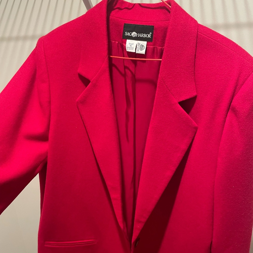 SAG HARBOR® MEN’S WOOL BLAZER